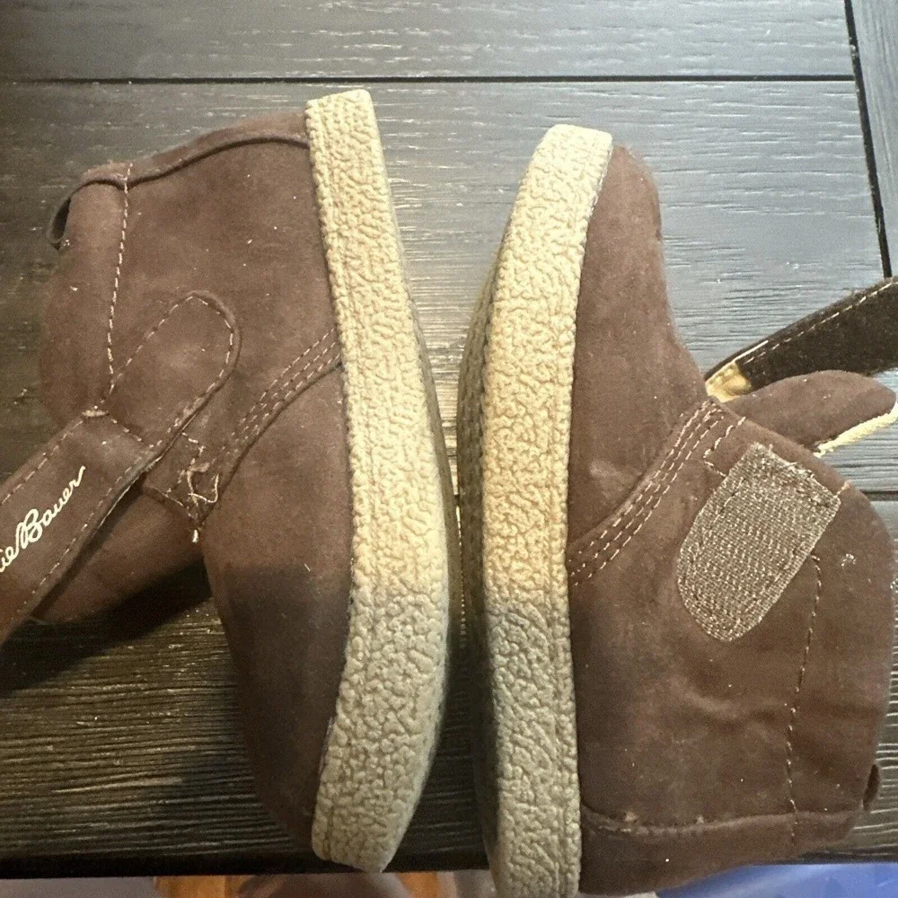 Eddie Bauer Brown Suede Boots Toddler Top slider Size 9